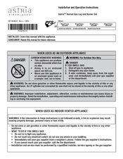 Astria MagniFlame OD24PM Installation And Operation Instructions Manual