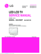 LG 32LV355T Service Manual