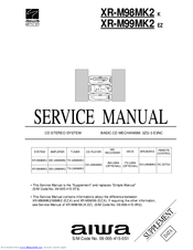 Aiwa XR-M98MK2 Service Manual