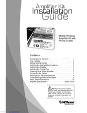 Wilson Electronics 801213 Installation Manual