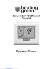 Heating Green Comfort System HG-122 Operation Manual