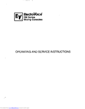 Electro-Voice DM Series Operating And Service Instructions