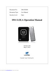 Laipac S911 Lola Operation Manual