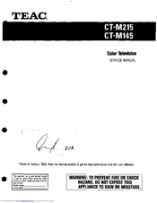 Teac CT-M145 Service Manual