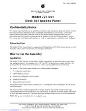 GAI-Tronics 727-001 User Manual