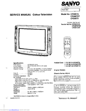 Sanyo CP29ST2T Service Manual