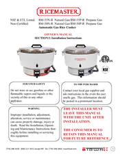 RiceMaker RM-55P-R Owner's Manual