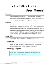 ICP ZT-2550 User Manual