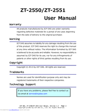 ICP ZT-2551 User Manual