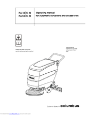 Columbus RA 43 Operating Manual