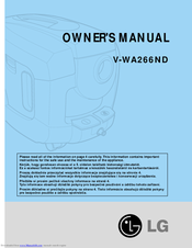 LG V-WA266ND Owner's Manual