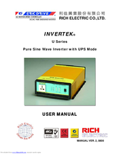 RICH INVERTEK U SERIES DAI-1500U-12xx User Manual