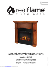 RealFlame Mantel 7600E Assembly Instructions Manual