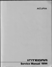 Acura 1994 Integra Service Manual