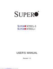 Supero X7DCL-i User Manual