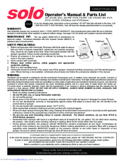 Solo 425-L Operator's Manual
