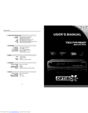 Optibox tscx pvr ready User Manual