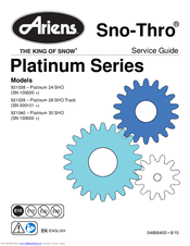 Ariens Sno-Thro 921039 Platinum 28 SHO Track Service Manual