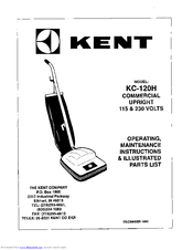 KENT KC-120H Operating, Maintenance Instructions & Illustrated Parts List