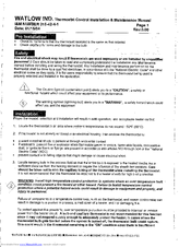 Watlow 316-42-4-1 Installation & Maintenance Manual