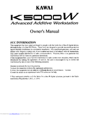 Kawai K5000W Owner's Manual