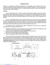 Anthony Gallo Acoustics Reference SA User Manual