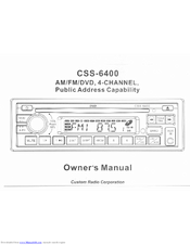 Custom Radio CSS-6400 Owner's Manual