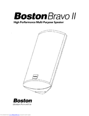 Boston Acoustics Boston Bravo II User Manual