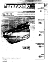 Panasonic NVRX11 Instruction Manual