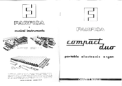 Farfisa Compact Owner's Manual