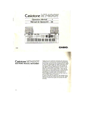 Casio Casiotone MT-400W Operation Manual
