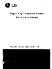 LG GDK-16S Installation Manual