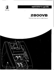DeLaRue 2800VB Operator's Manual