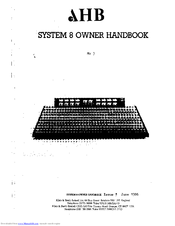 AHB System 8 Owner's Handbook Manual