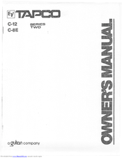 Tapco C-12 Owner's Manual