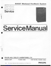 Philips RH567 Service Manual