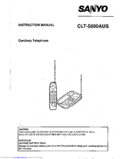 Sanyo CLT-5880AUS Instruction Manual
