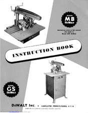 DeWalt MB Instruction Book