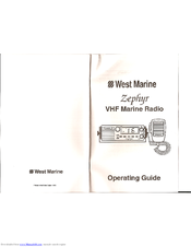 West Marine Zephyr Operating Manual
