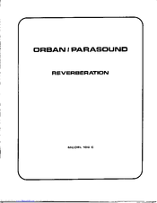 Orban/Parasound 106 C Instruction Manual
