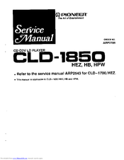 Pioneer CLD-1850 Service Manual