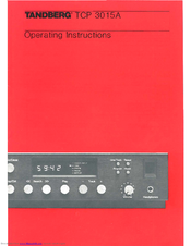 TANDBERG TCP 3015A Operating Instructions Manual