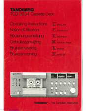 TANDBERG TCD 3034 Operating Instructions Manual