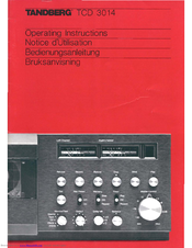 TANDBERG TCD 3014 Operating Instructions Manual