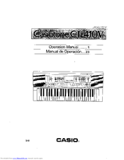 Casio Casiotone CT-410V Operation Manual