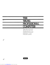 Wang Professional Computer Technical Reference Manual