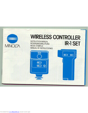 Minolta IR-1 Instruction Manual