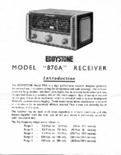 Eddystone 870A Manual