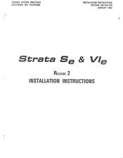 Toshiba Strata Se Installation Instructions Manual