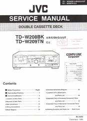 Jvc TD-W208BK Service Manual